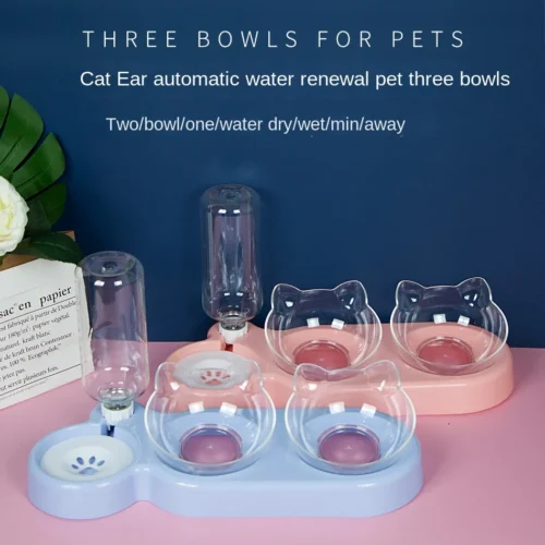 Elevated Bowls Double with water dispenser
